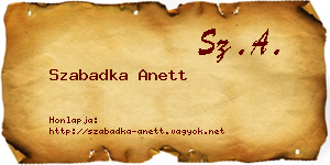 Szabadka Anett névjegykártya